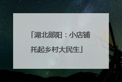 湖北郧阳：小店铺托起乡村大民生