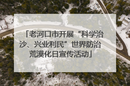 老河口市开展“科学治沙、兴业利民”世界防治荒漠化日宣传活动