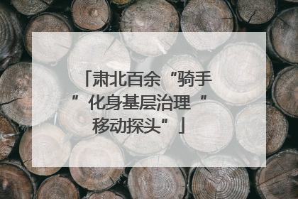 肃北百余“骑手”化身基层治理“移动探头”