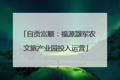 自贡富顺：福源灏军农文旅产业园投入运营