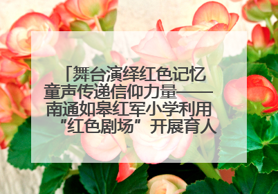 舞台演绎红色记忆 童声传递信仰力量——南通如皋红军小学利用“红色剧场”开展育人实践活动纪实