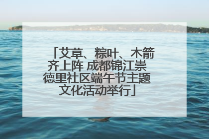 艾草、粽叶、木箭齐上阵 成都锦江崇德里社区端午节主题文化活动举行