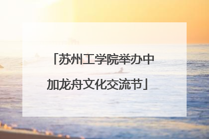 苏州工学院举办中加龙舟文化交流节