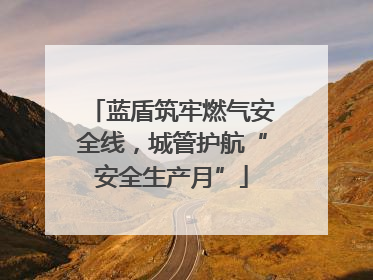 蓝盾筑牢燃气安全线，城管护航“安全生产月”