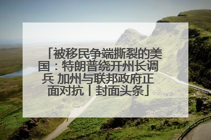 被移民争端撕裂的美国：特朗普绕开州长调兵 加州与联邦政府正面对抗丨封面头条