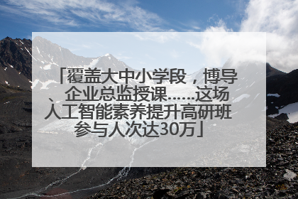 覆盖大中小学段，博导、企业总监授课……这场人工智能素养提升高研班参与人次达30万