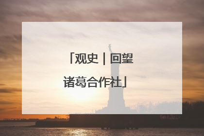 观史｜回望诸葛合作社