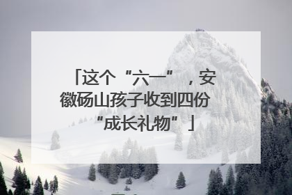 这个“六一”，安徽砀山孩子收到四份“成长礼物”