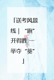 送考风景线｜“旗”开得胜 一举夺“葵”