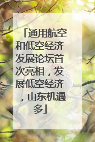 通用航空和低空经济发展论坛首次亮相，发展低空经济，山东机遇多