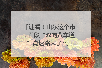 速看！山东这个市，首段“双向八车道”高速路来了~