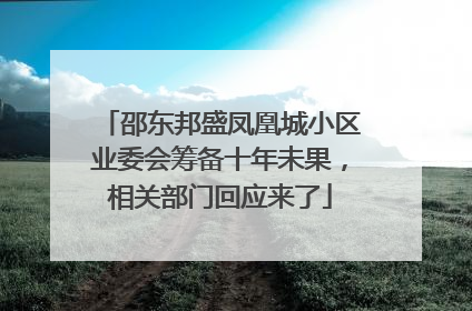 邵东邦盛凤凰城小区业委会筹备十年未果，相关部门回应来了