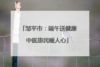 邹平市：端午送健康 中医惠民暖人心