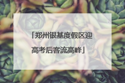 郑州银基度假区迎高考后客流高峰