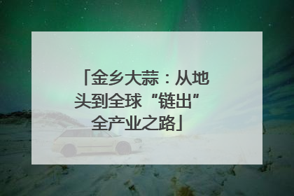 金乡大蒜：从地头到全球“链出”全产业之路