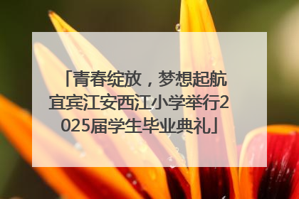 青春绽放，梦想起航 宜宾江安西江小学举行2025届学生毕业典礼