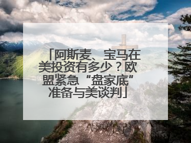 阿斯麦、宝马在美投资有多少？欧盟紧急“盘家底”准备与美谈判