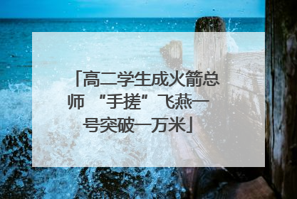 高二学生成火箭总师 “手搓”飞燕一号突破一万米