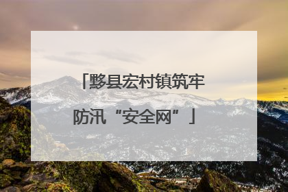 黟县宏村镇筑牢防汛“安全网”