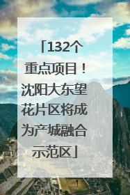 132个重点项目！沈阳大东望花片区将成为产城融合示范区