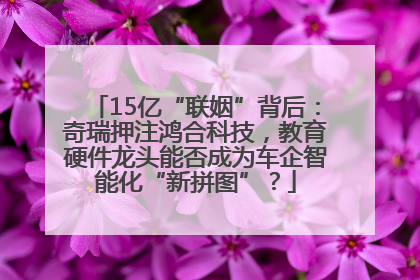 15亿“联姻”背后：奇瑞押注鸿合科技，教育硬件龙头能否成为车企智能化“新拼图”？