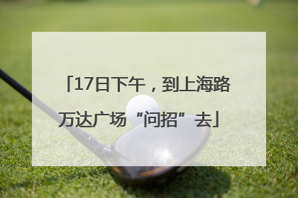 17日下午，到上海路万达广场“问招”去