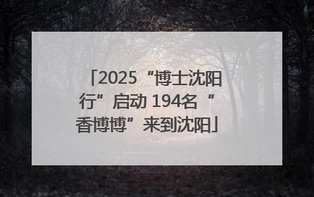 2025“博士沈阳行”启动 194名“香博博”来到沈阳