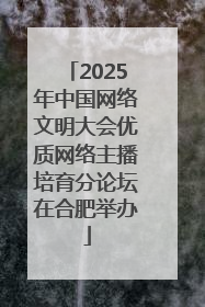 2025年中国网络文明大会优质网络主播培育分论坛在合肥举办