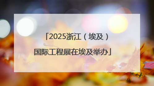 2025浙江（埃及）国际工程展在埃及举办