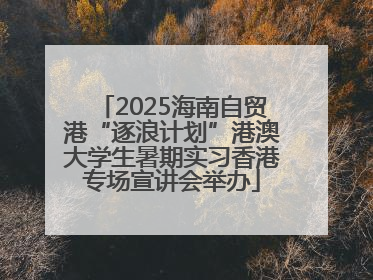 2025海南自贸港“逐浪计划”港澳大学生暑期实习香港专场宣讲会举办