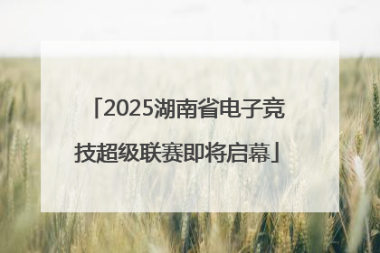 2025湖南省电子竞技超级联赛即将启幕