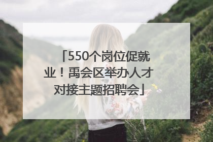 550个岗位促就业！禹会区举办人才对接主题招聘会