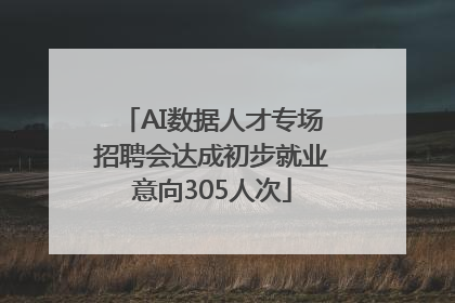 AI数据人才专场招聘会达成初步就业意向305人次
