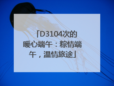 D3104次的暖心端午：粽情端午，温情旅途