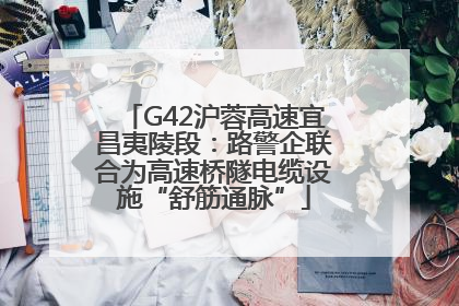 G42沪蓉高速宜昌夷陵段：路警企联合为高速桥隧电缆设施“舒筋通脉”
